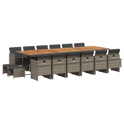 Ensemble de canapés d'extérieur 8 pcs Gris Naturel et Clair 484193484193