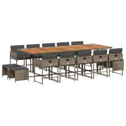 Ensemble de canapés d'extérieur 8 pcs Gris Naturel et Clair 484197484197