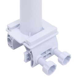 Clôture de jardin 9 pcs Blanc 15,3 x 1 m Acier revêtu de poudre 484215484215