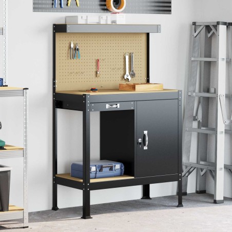 Cadre de lit avec tiroir Noir 150 x 200 cm Bois Ingénierie 484363484363