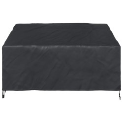 Salon de jardin avec coussins 9 pcs noir résine tressée acacia 484888484888