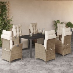 Ensemble de canapé de jardin avec coussin 11 pcs Gris polyrotin 485044485044