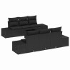 Ensemble de canapé de jardin avec coussin 6 pcs Gris polyrotin 485067485067