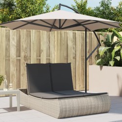 Salon de jardin avec coussins 13 pcs noir résine tressée 485282485282