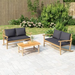 Ensemble de canapé de jardin 6 pcs Gris polyrotin 485841485841