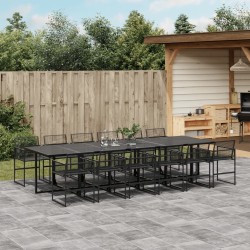 Ensemble de canapé de jardin 7 pcs Noir et Crème polyrotin 485842485842