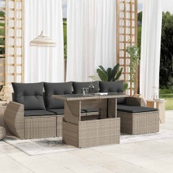 Ensemble de canapé de jardin avec coussin 8 pcs Noir polyrotin 485937485937