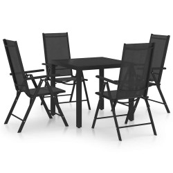 Ensemble de canapé de jardin 7 pcs Noir Poly rotin 485945485945