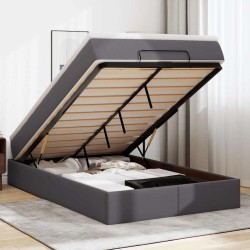 Cadre de lit Gris béton 135 x 190 cm Bois Ingénierie 486354486354