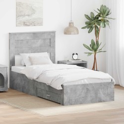 Cadre de lit Gris Sonoma 90 x 190 cm Bois Ingénierie 486427486427