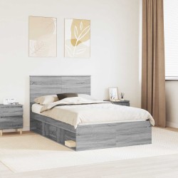 Cadre de lit Gris Sonoma 90 x 190 cm Bois Ingénierie 486428486428