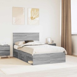 Cadre de lit Gris Sonoma 90 x 200 cm Bois Ingénierie 486430486430