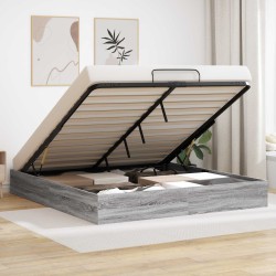 Cadre de lit Gris Sonoma 90 x 190 cm Bois d'ingénierie 486742486742