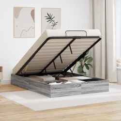 Cadre de lit Gris Sonoma 90 x 190 cm Bois d'ingénierie 486750486750