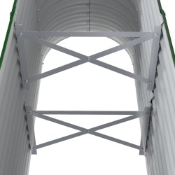 Poteau de clôture. Gris 50 x 0,5 m (maille 50 mm) Acier et PVC 486908486908