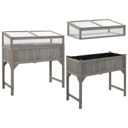 Lit surélevé gabion 4 pcs Argenté 330 x 50 x 150 cm 486934486934