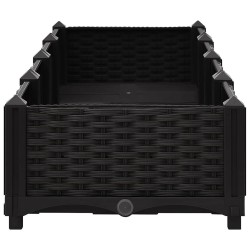 Clôture de jardin avec dessus en forme de lance en acier 1248 x 150 cm Noir 486960486960