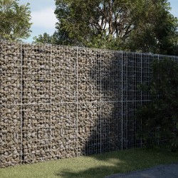 Poteau de clôture. Vert 50 x 0,8 m (mesh de 25 mm) Acier et PVC 486980486980