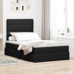 Cadre de lit d'angle avec matelas 2 pcs Noir Velours 486988486988