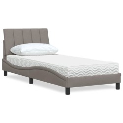 Cadre de lit d'angle avec matelas 2 pcs Gris Velours 486994486994