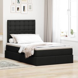 Cadre de lit d'angle avec matelas 2 pcs Noir Velours 486995486995
