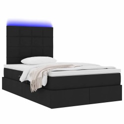 Cadre de lit d'angle avec matelas 2 pcs Noir Velours 486996486996