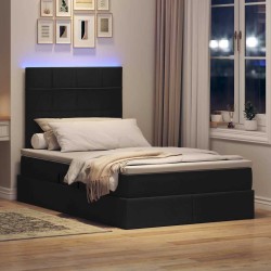 Cadre de lit d'angle avec matelas 2 pcs Noir Velours 486996486996