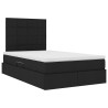 Cadre de lit d'angle avec matelas 2 pcs Noir Velours 486996486996
