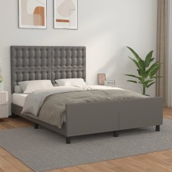 Cadre de lit d'angle avec matelas 2 pcs Gris Velours 487063487063