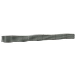 Clôture avec poteau Gris 1,5 x 50 m Acier et PVC 487146487146