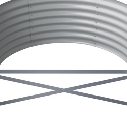 Clôture avec poteau Gris 1,5 x 50 m Acier et PVC 487146487146