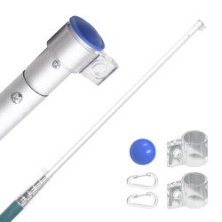 Clôture avec poteau Argenté 0,4 x 50 m Acier 487219487219