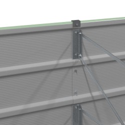 Clôture avec poteau Argenté 0,6 x 50 m Acier 487314487314