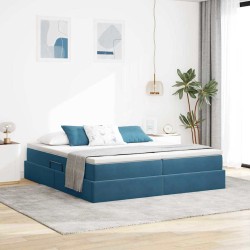 Cadre de lit d'angle avec matelas 2 pcs Vert Velours 487417487417