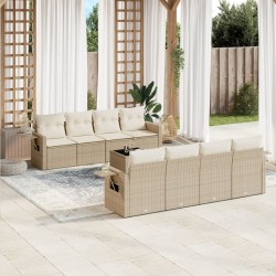 Salon de jardin avec coussins 7 pcs gris résine tressée 488783488783