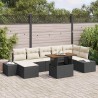 Salon de jardin 6 pcs avec coussins gris clair résine tressée 488824488824