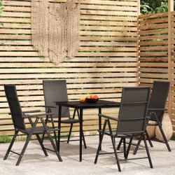 Salon de jardin 8 pcs avec coussins gris clair résine tressée 488867488867