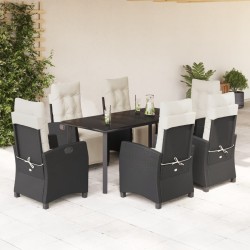 Salon de jardin 9 pcs avec coussins gris clair résine tressée 488879488879
