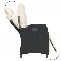 Salon de jardin 8 pcs avec coussins noir résine tressée 488880488880