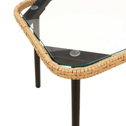 Salon de jardin 9 pcs avec coussins noir résine tressée 488892488892