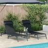Salon de jardin 7 pcs avec coussins noir résine tressée 488925488925
