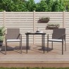 Salon de jardin 7 pcs avec coussins noir résine tressée 488926488926