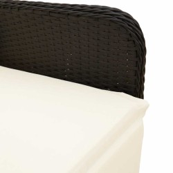 Ensemble de canapé de jardin avec coussin 8 pcs Noir Poly rotin 489152489152