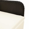 Ensemble de canapé de jardin avec coussin 8 pcs Noir Poly rotin 489152489152