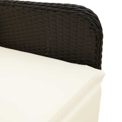 Ensemble de canapé de jardin avec coussin 8 pcs Noir Poly rotin 489153489153