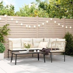 Ensemble de canapé de jardin avec coussin 8 pcs Noir polyrotin 489207489207