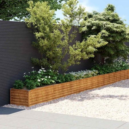  Lit surélevé de jardin 1152x50x36 cm acier corten 