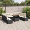 Salon de jardin 6 pcs avec coussins gris clair résine tressée 489247489247