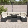 Salon de jardin 6 pcs avec coussins gris clair résine tressée 489251489251
