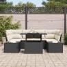 Salon de jardin 6 pcs avec coussins gris clair résine tressée 489290489290